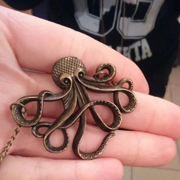 🔥Steampunk Octopus necklace. Antique silver color - Picture 6 of 6